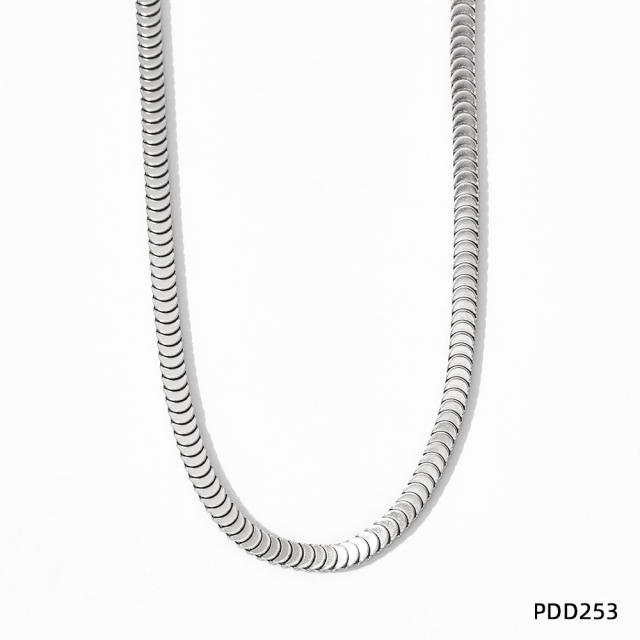 Easy match stainless steel chain necklace