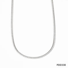 Vintage basic virola link chain stainless steel necklace