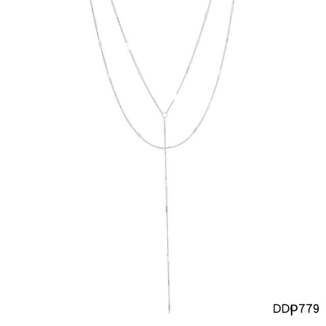 Dainty stainless steel chain necklace