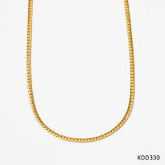 Vintage basic virola link chain stainless steel necklace