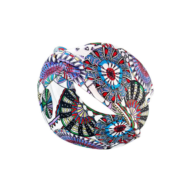 Color printing sports turban headband