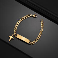 Personality engrave letter stainless steel bracelet