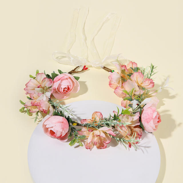 Fresh flower crown headband
