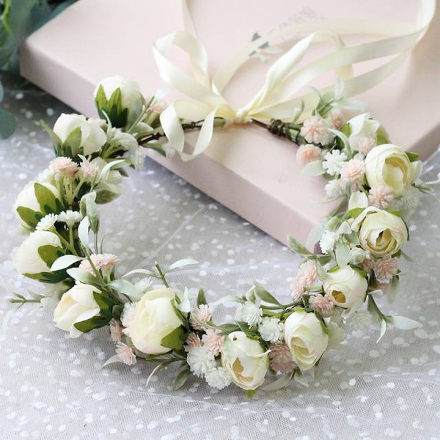Rose flower crown headband