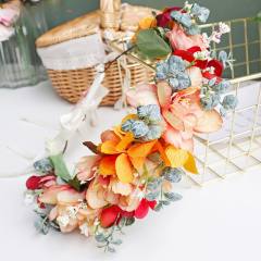 Autumn flower crown headband