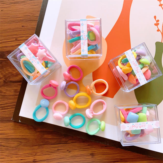10pcs cute hair rubber band hair ties for kids