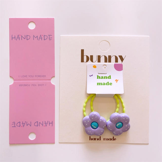 Spring summer flowe design hair ties set for kids