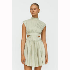 Plain color sweet short dress