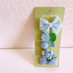 5pcs cute bow hair clips set for kids