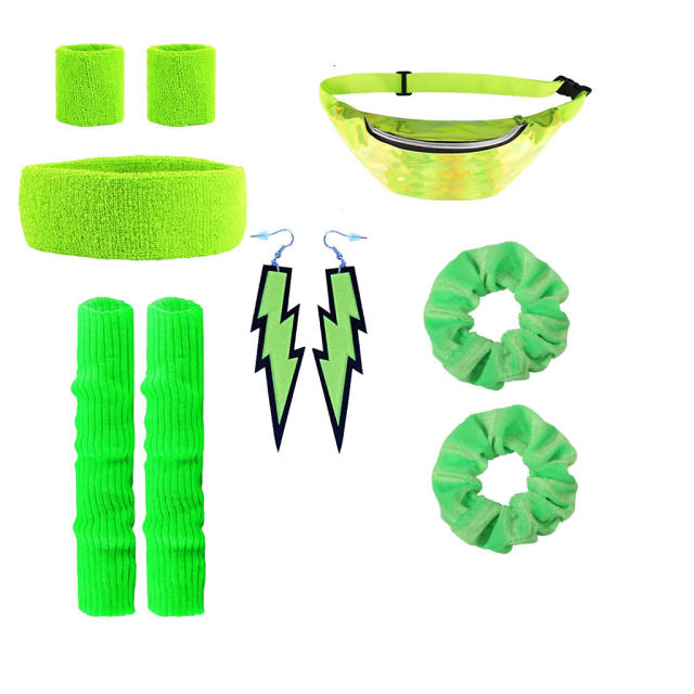 80s neon color party ball yogo personality set