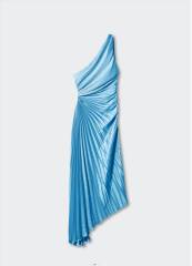 Hot sale plain color one shoulder formal dress