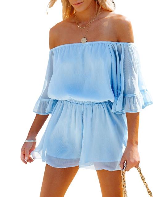 Summer design ruffle chiffon rompers