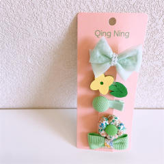 5pcs cute bow hair clips set for kids