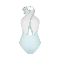 Hot sale halter neck one piece swimsuit set