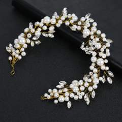 Pearl rhinestone wedding hair vines