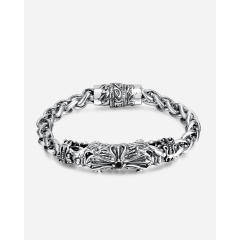 Hiphop vintage dragon stainless steel chain bracelet for men