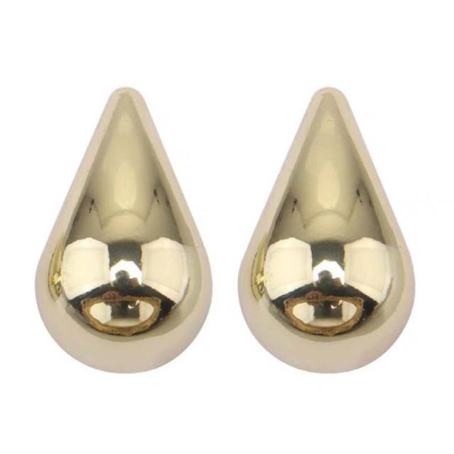 Chunky drop shape studs earrings