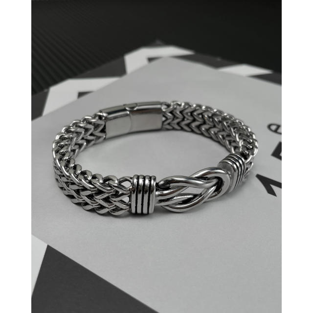 Vintage Magnetic attraction stainless steel bangle for men