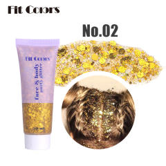 Gorgeous color party face and body gliter