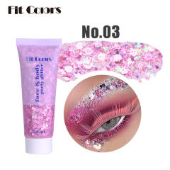 Gorgeous color party face and body gliter