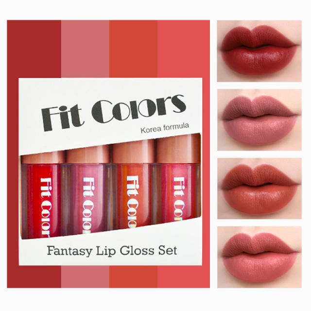 4pcs matte lip gloss set