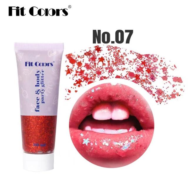 Gorgeous color party face and body gliter