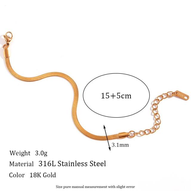 18KG basic stainless steel chain bracelet