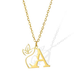 Stainless steel initial necklace