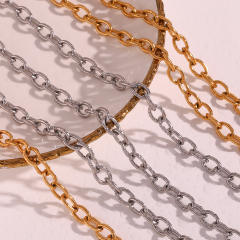 18KG hiphop stainless steel chain necklace bracelet anklet