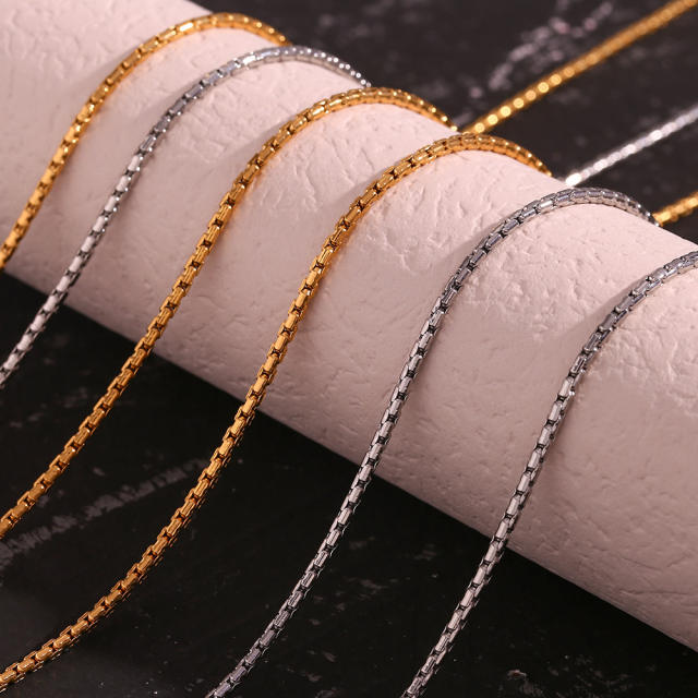 18KG simple stainless steel chain necklace waist chain anklet bracelet
