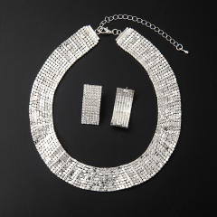 Luxury diamond choker necklace set
