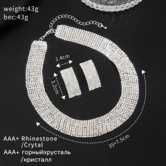 Luxury diamond choker necklace set