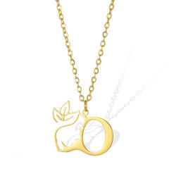 Stainless steel initial necklace
