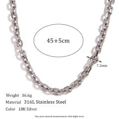 HIPHOP chunky stainless steel chain necklace