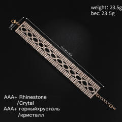 Delicate pave setting rhinestone diamond bracelet