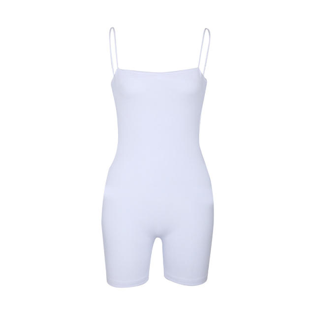 Sexy plain color sports style rompers