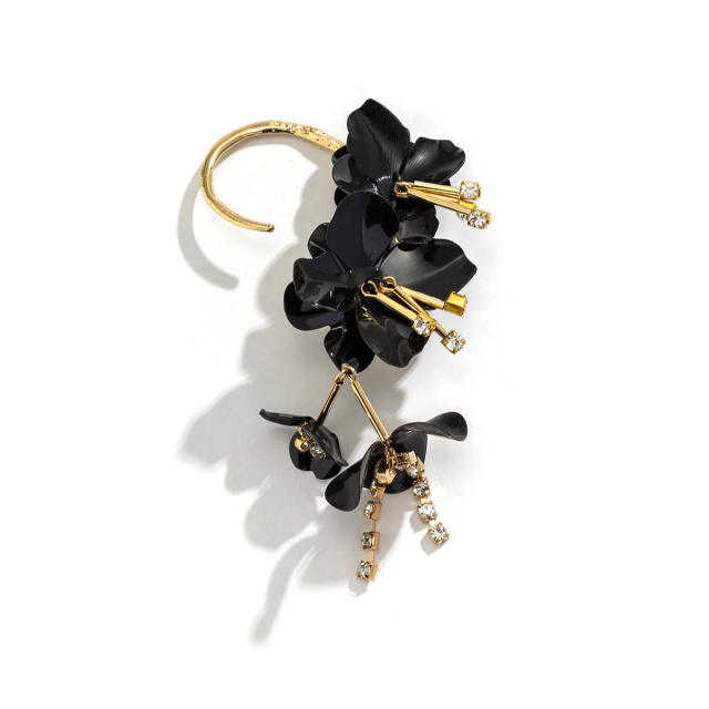 Color enamel flower 1pcs ear wrap