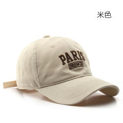 Korean fashion embroidery paris cotton baseball cap