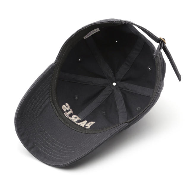 Korean fashion embroidery paris cotton baseball cap