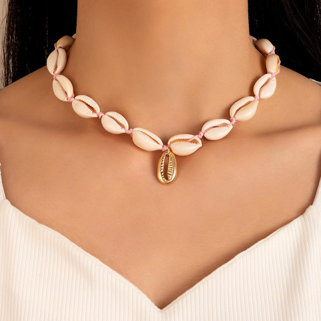 Beach trend shell sereies choker necklace