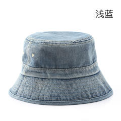 Korean fashion denim bucket hat