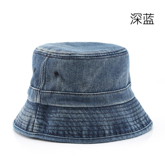 Korean fashion denim bucket hat