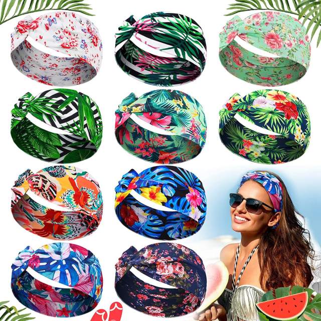 Boho vacation pattern turban headband