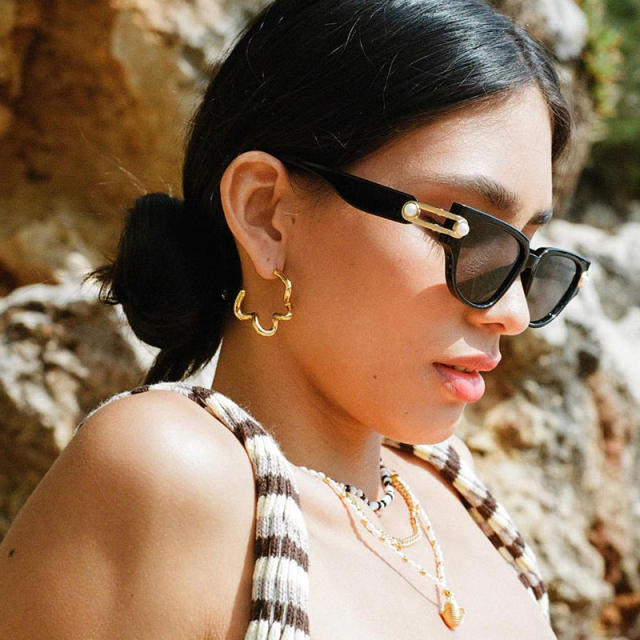 INS trend pearl bead unique sunglasses