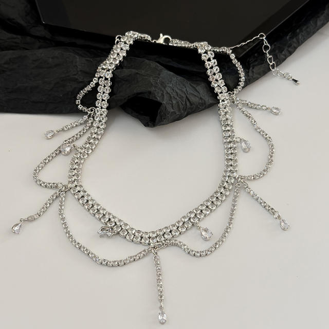 Luxury diamond choker necklace for lady