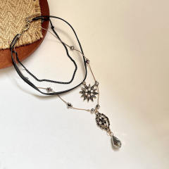 Boho gothic layer choker necklace