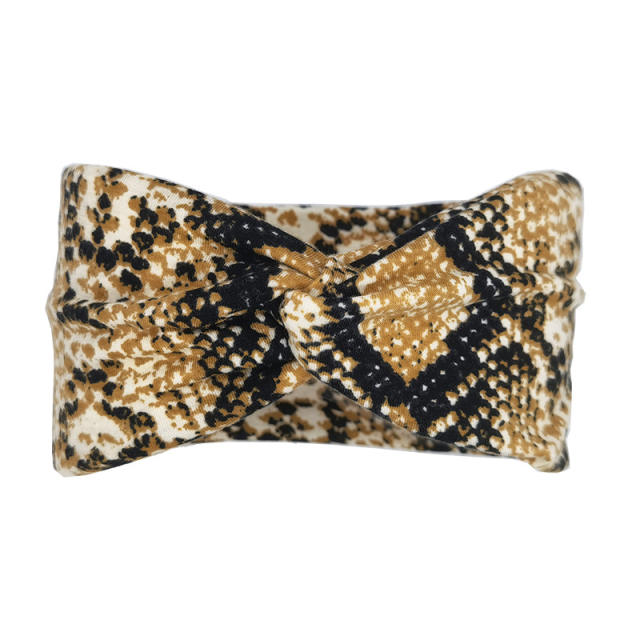 Personality leopard grain snake attern turban sport headband