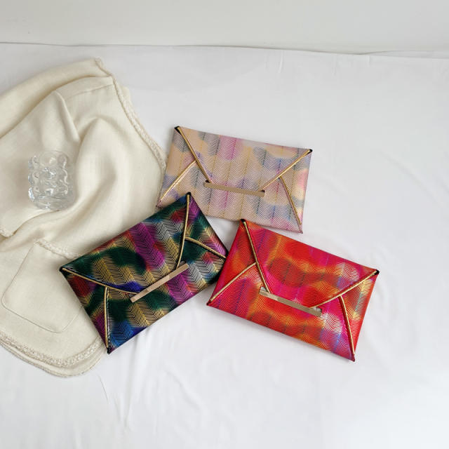 Pop tie dry pattern women clutch envelop bag
