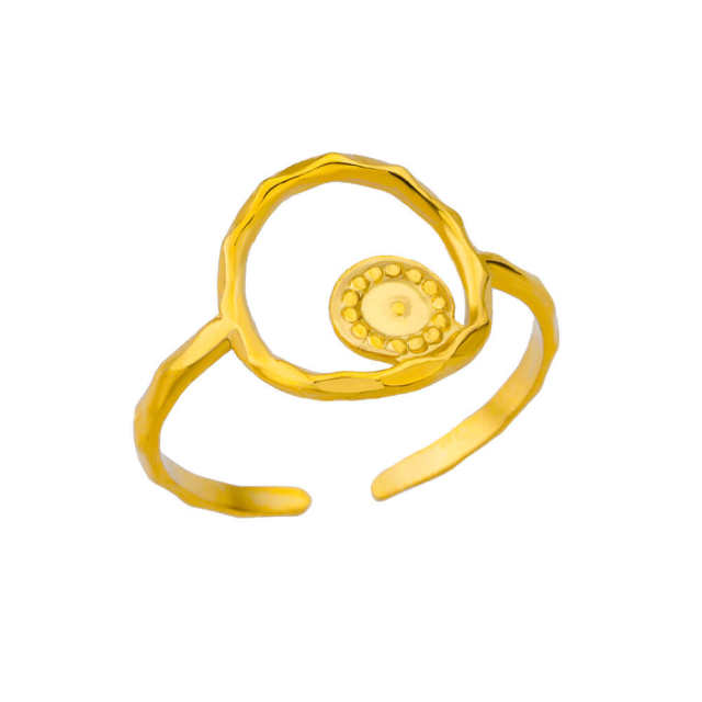 Concise easy match stainless steel adjustable rings