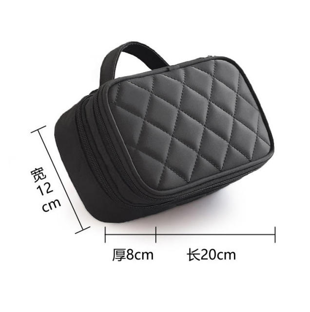 Waterproof quilted pattern large capacity cosmetic bag  20cm*12cm*8cm